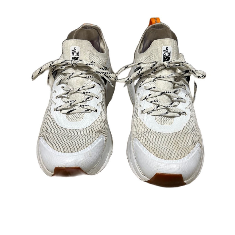 The North Face VECTIV Women's Athletic Sneakers in White with Orange Pull Tab - Picture 3 of 6